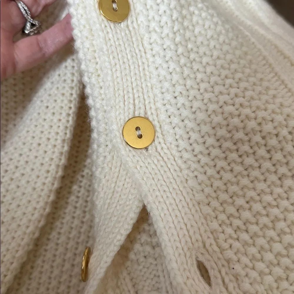 The Reeds X J.Crew |  Side Button Wool Blend Holiday Mock Neck Sweater | M